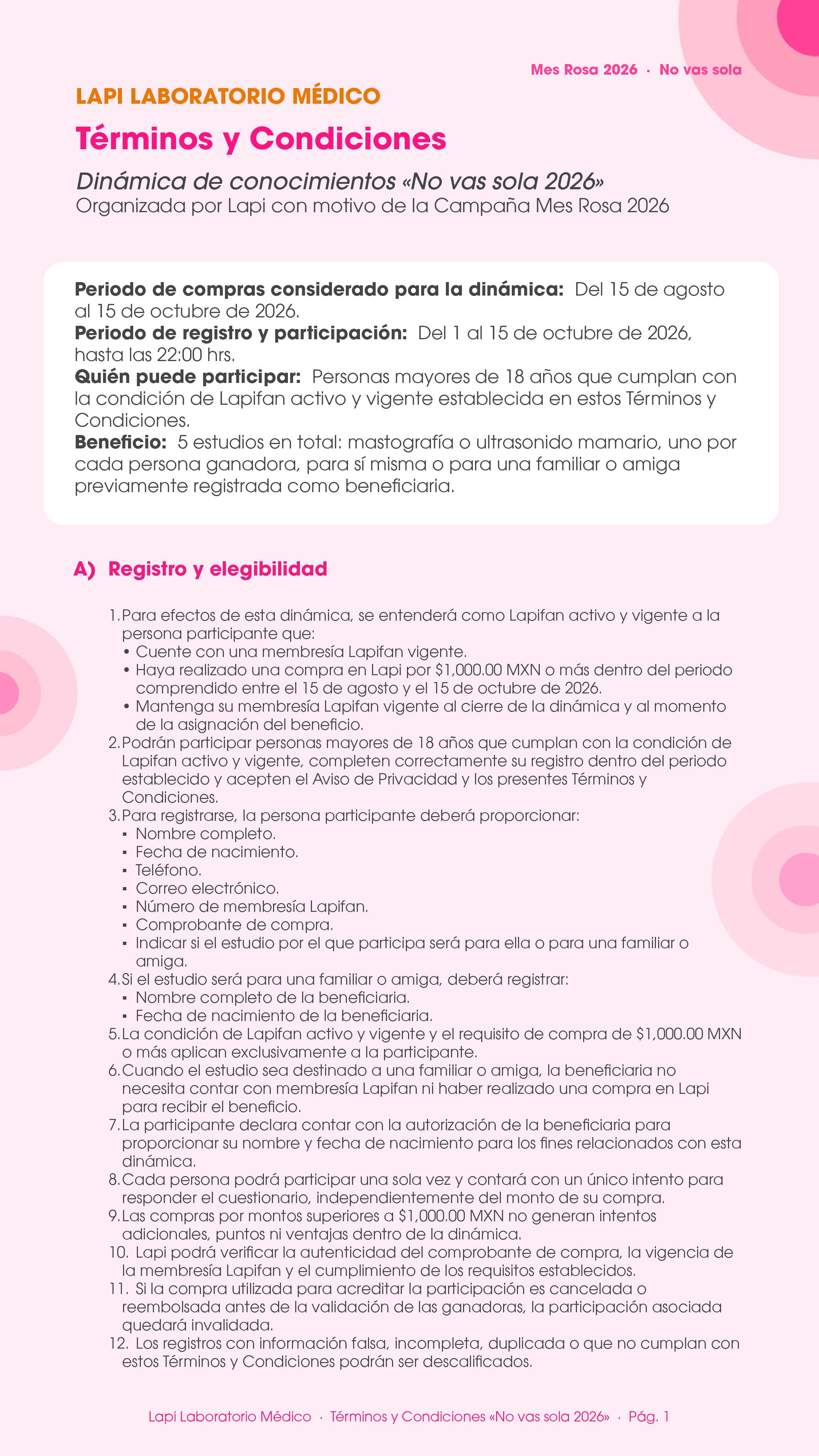 Términos y condiciones — página 1