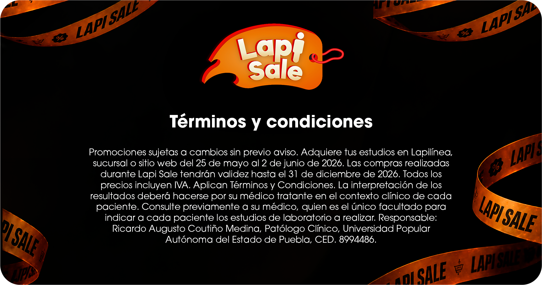 Términos y condiciones Lapi Sale